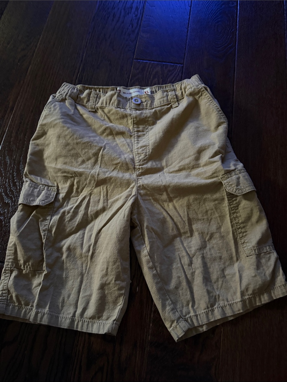 Levi's boys Khaki Cargo Shorts - Elastic Waist Utility Style